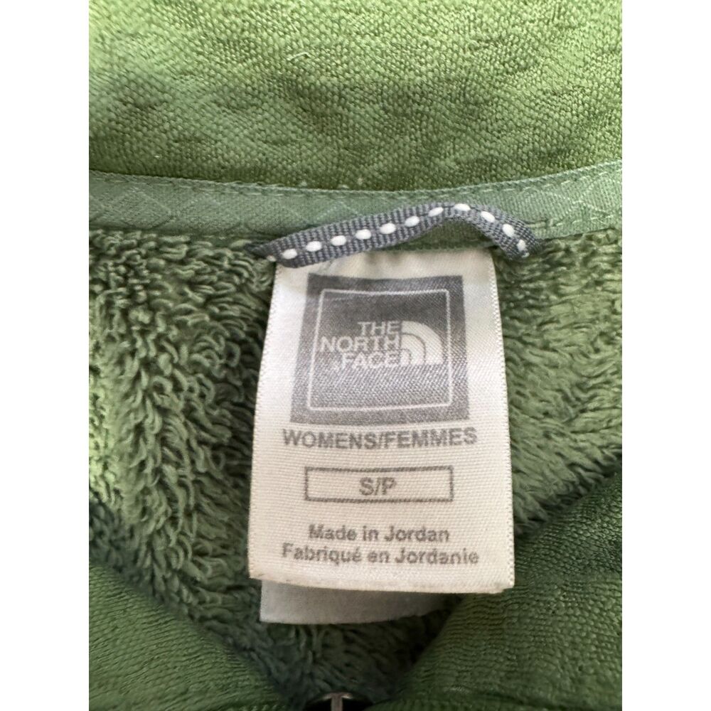The North Face Fleece Pullover Green Quarter Zip Cozy Women’s Small - Picture 3 of 9